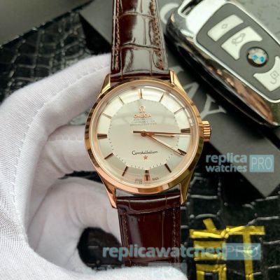 New Copy Omega Constellation Automatic Watch 42mm Rose Gold Bezel